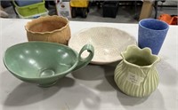 Redwing Pottery and Pottery Bowl and Vases