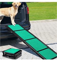 Portable folding pet ramp with anti-slip surface
