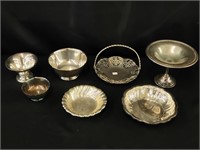 ASSORTMENT OF SILVERPLATED SERVING DISHES