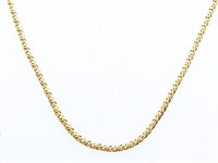 ITALY - 14kt Gold Flat Link Serp Style Chain - 17"