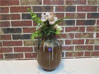 12" Tall Churn With Flowers