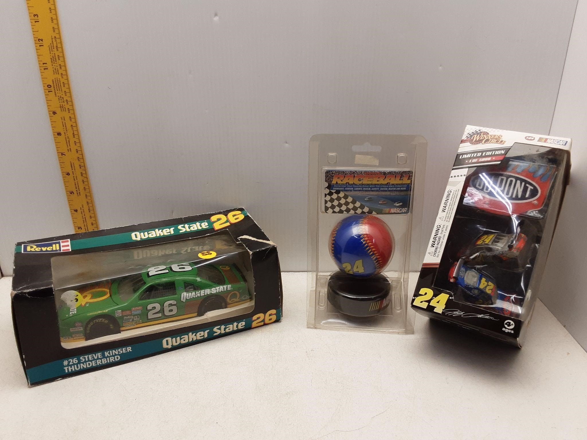 JEFF GORDON DIE CAST CARS & RACEBALL&STEVE KINSER