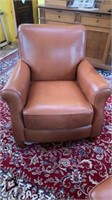 Handsome Brown Leather Arm Chair