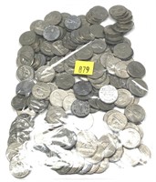 Lot, Canadian nickels, 173 pcs.