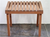Slat Wood End Table / Patio Table