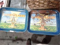 2 Metal "Land-O-Lakes " Trays