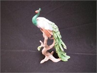 Kaiser 7" high figurine of peacock on branch