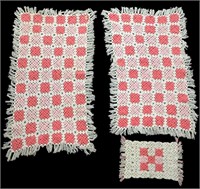 Pink and White Crochet Blankets