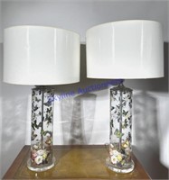 28" Glass Lamps