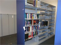3 section double sided bookshelf
