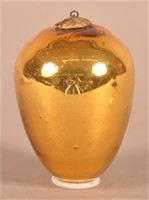 Antique German Gold Glass Egg-Form Kugel.