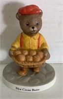 Bronson Hot Cross Buns Ceramic Bear Figurine