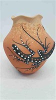 SIGNED CLAY LIZARD VASE
