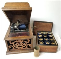 Edison Amberola 30 Cylinder Phonograph & Records