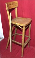 Bentwood Drafting Stool Tall w/ Footrest