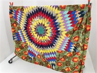 NICE STARBURST OF COLORS QUILT