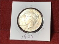 1924 UNITED STATES SILVER PEACE DOLLAR