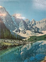 Moraine Lake Banff National Park Vintage Framed