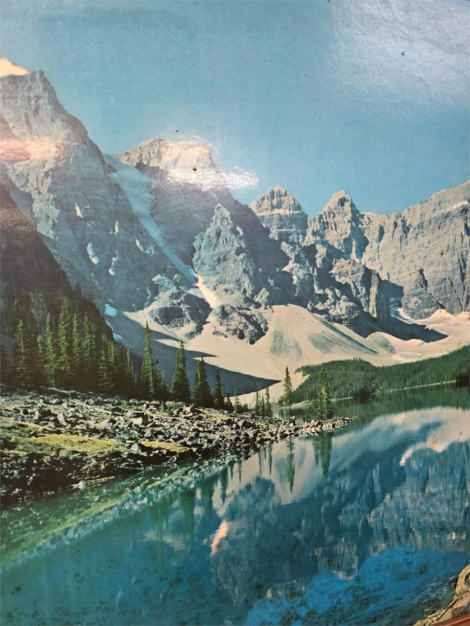 Moraine Lake Banff National Park Vintage Framed