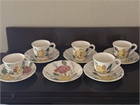 Hand Painted Tea Cups & Saucers