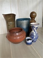Copper Pitcher; Vases; and more
