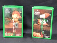 Hallmark Stocking Hanger (2 total) Elf & Snoopy