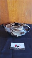 Brown ceramic genie teapot