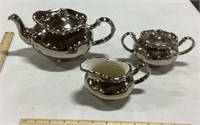 3 Teapots - Missing 1 Lid