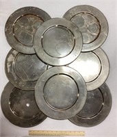 8 Silver Center Plates