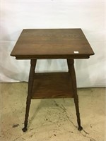 Very Nice Wood Square Lamp Table w/ Lower
