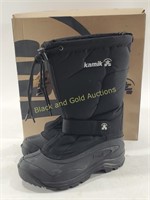 New Women's 6 Kamik Black Winter Boots
