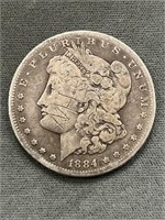 Scarce 1884 S Morgan Silver Dollar