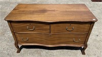 SERPERTINE TWO OVER ONE ANTIQUE CHEST- SEE  NOTE