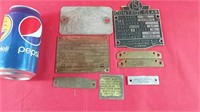 Vintage Metal ID Plates