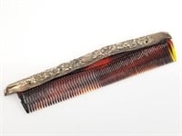 Vintage comb with Sterling silver spine, very orna