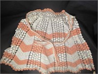 VTG Pink Crocheted Apron