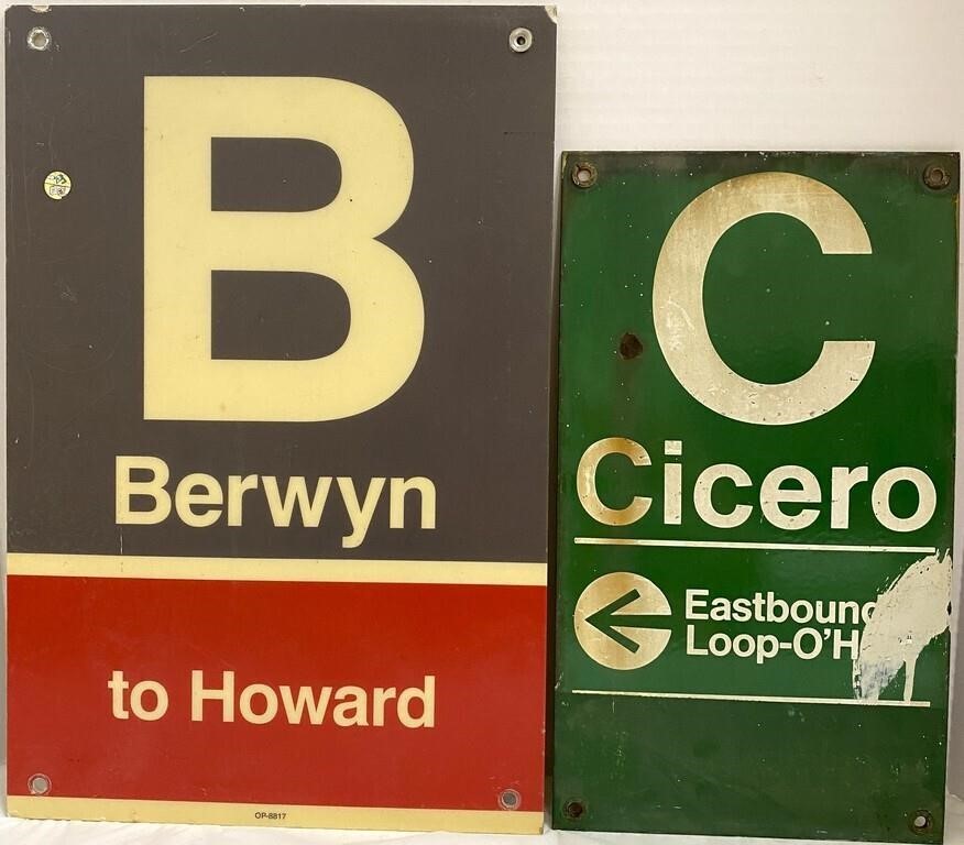 Two CTA or Railroad Signs