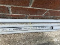 60+ feet of grey conduit and small bag with