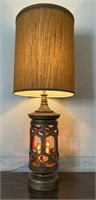 Resin Table Lamp W/ Shade Dual Light