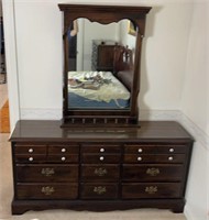 Mixed Wood Dresser W Separate Mirror Dresser