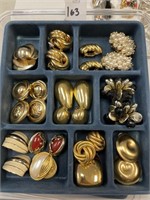 LOT OF 14 CLIP ON EARRINGS MONET & OTHERS