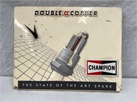 Original Champion spark plug clock approx 46 x36cm