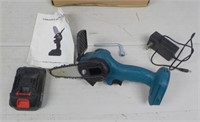 Lithium mini chain saw.