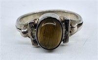 Sterling Silver Tiger Eye Ring