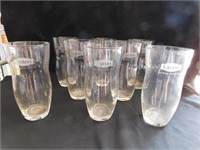 Eight Lipton tea glasses