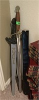 ACTUAL SWORD W SCABBARD AND TOY SWORD