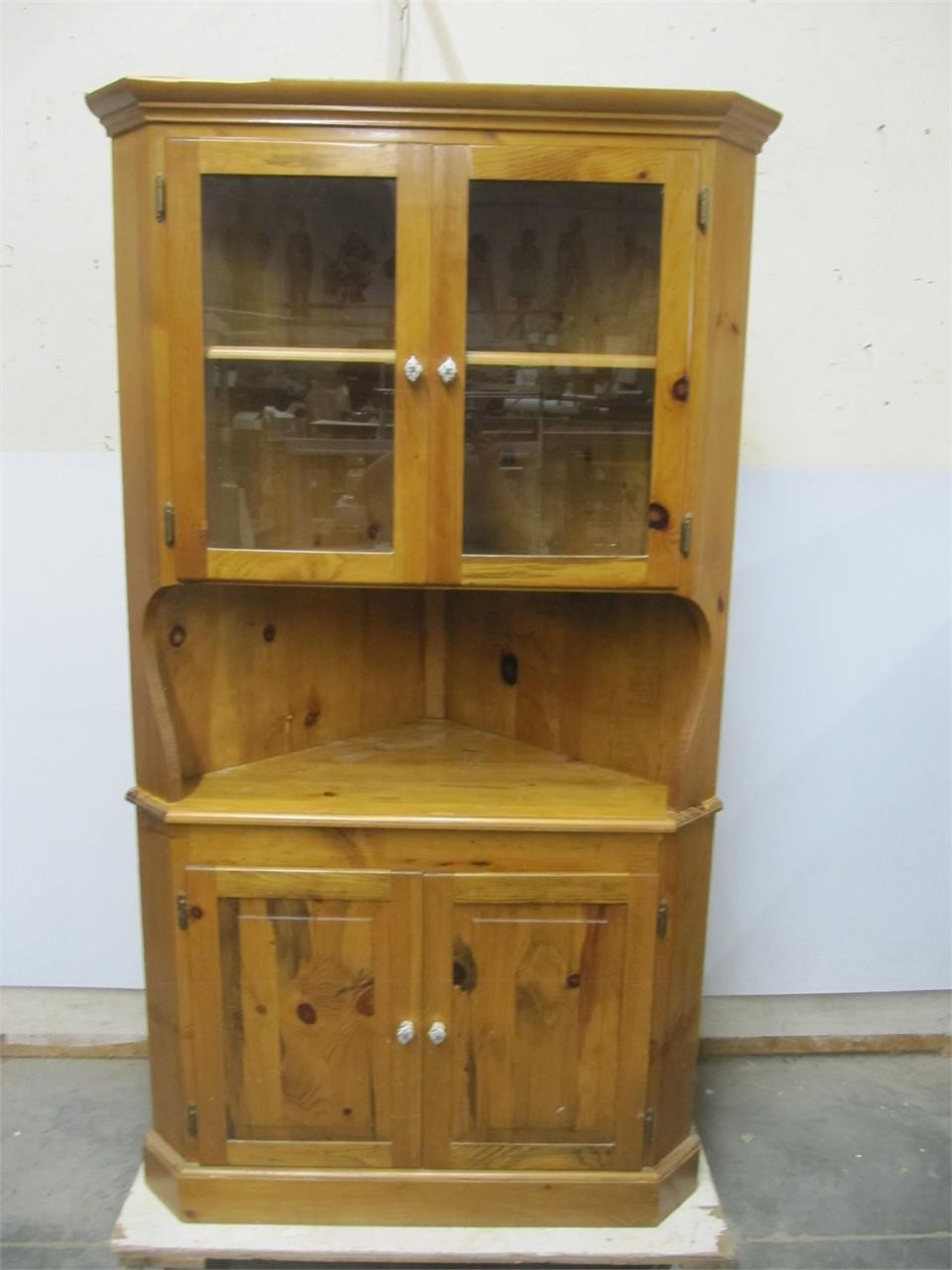 PINE 2 PIECE CORNER CABINET