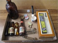 Flat of Schlitz & Misc Beer Collectibles