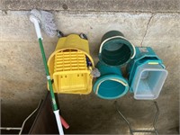 Mop Bucket and Plastic Containers