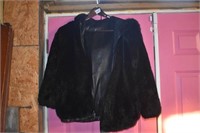 Fur and Leather Ladies Jacket Size Medium
